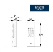 MEDIDAS CONTROL REMOTO SENSIA ARENA GROHE